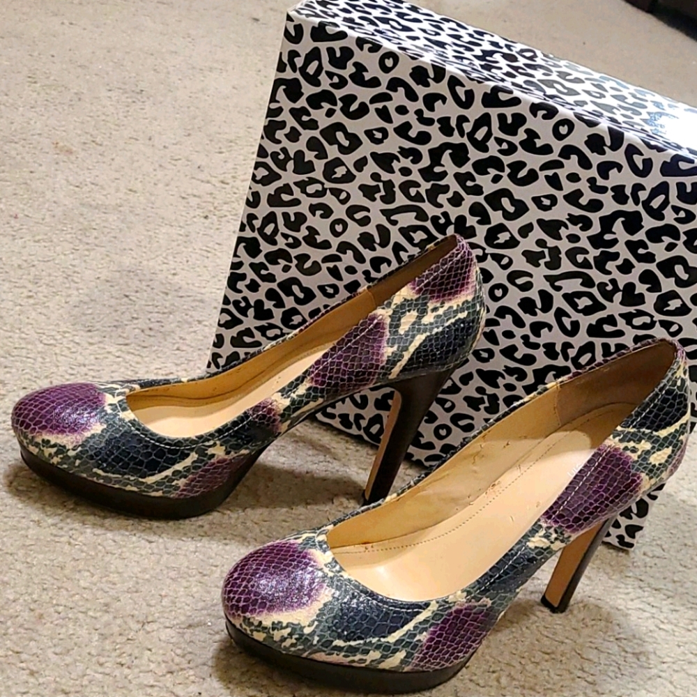 Calvin Klein Snake Print Pump
